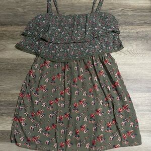 Hollister Kids Floral Dress in Green and Red